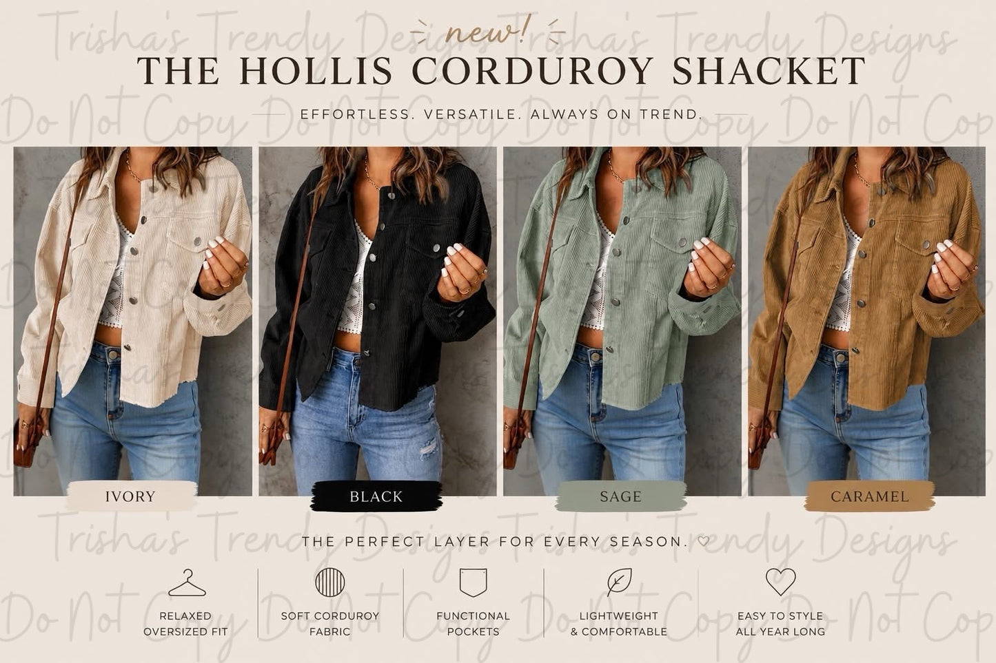 PREORDER: The Hollis Corduroy Shacket