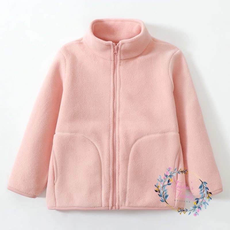 PREORDER: Kids Solid Color Zip Up Fleece