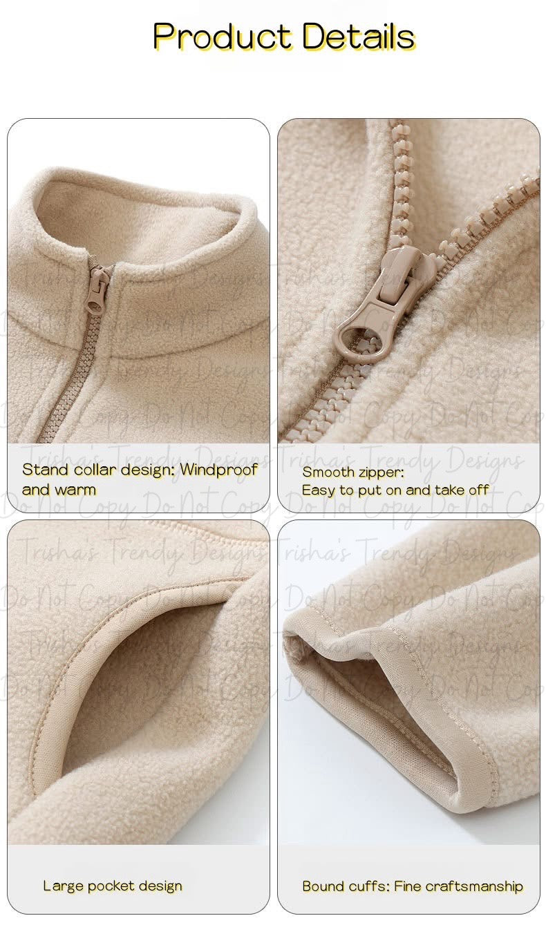 PREORDER: Kids Solid Color Zip Up Fleece