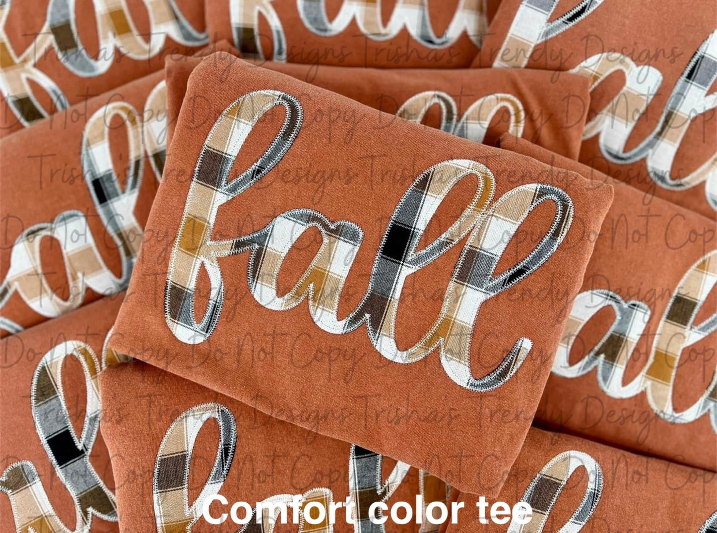 Embroidered Fall Cursive Comfort Color Tee