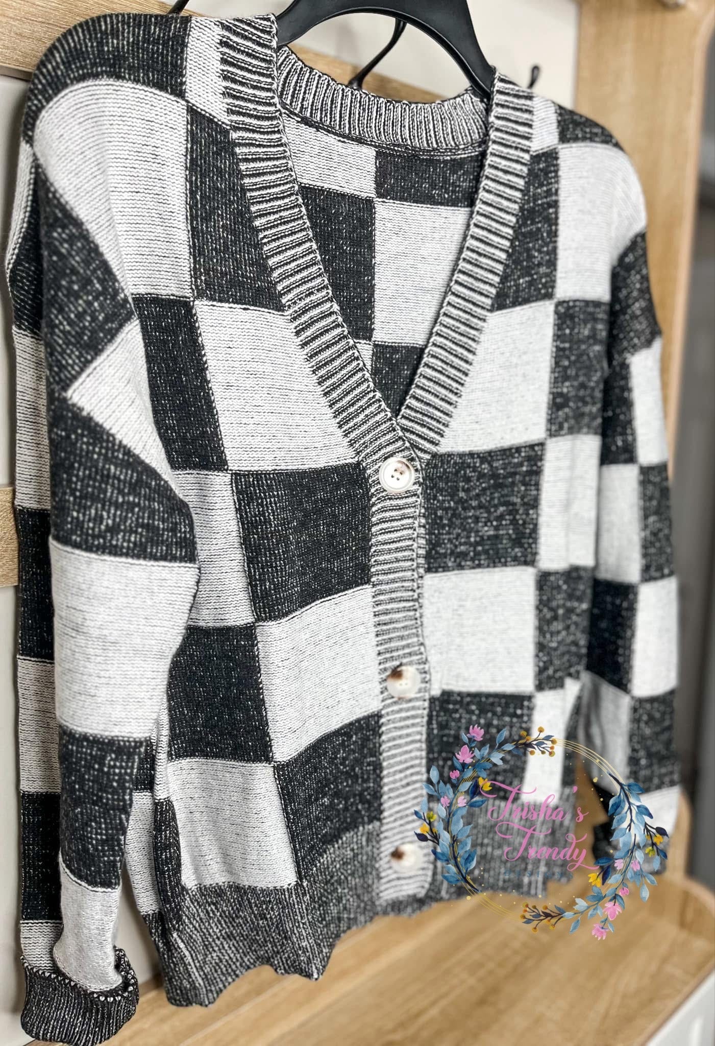 PREORDER: Checker Button Cardi