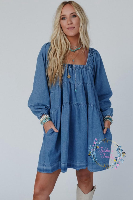 PREORDER: The Faith Tiered Long Sleeve Dress