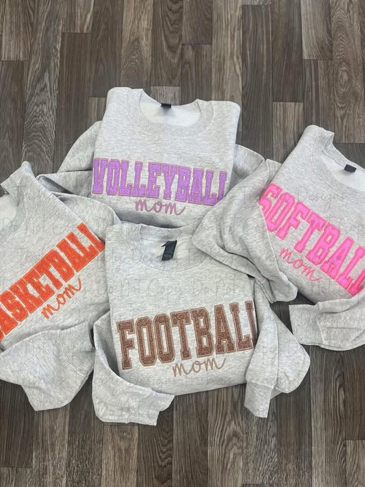 Custom glitter appliqué sports shirt