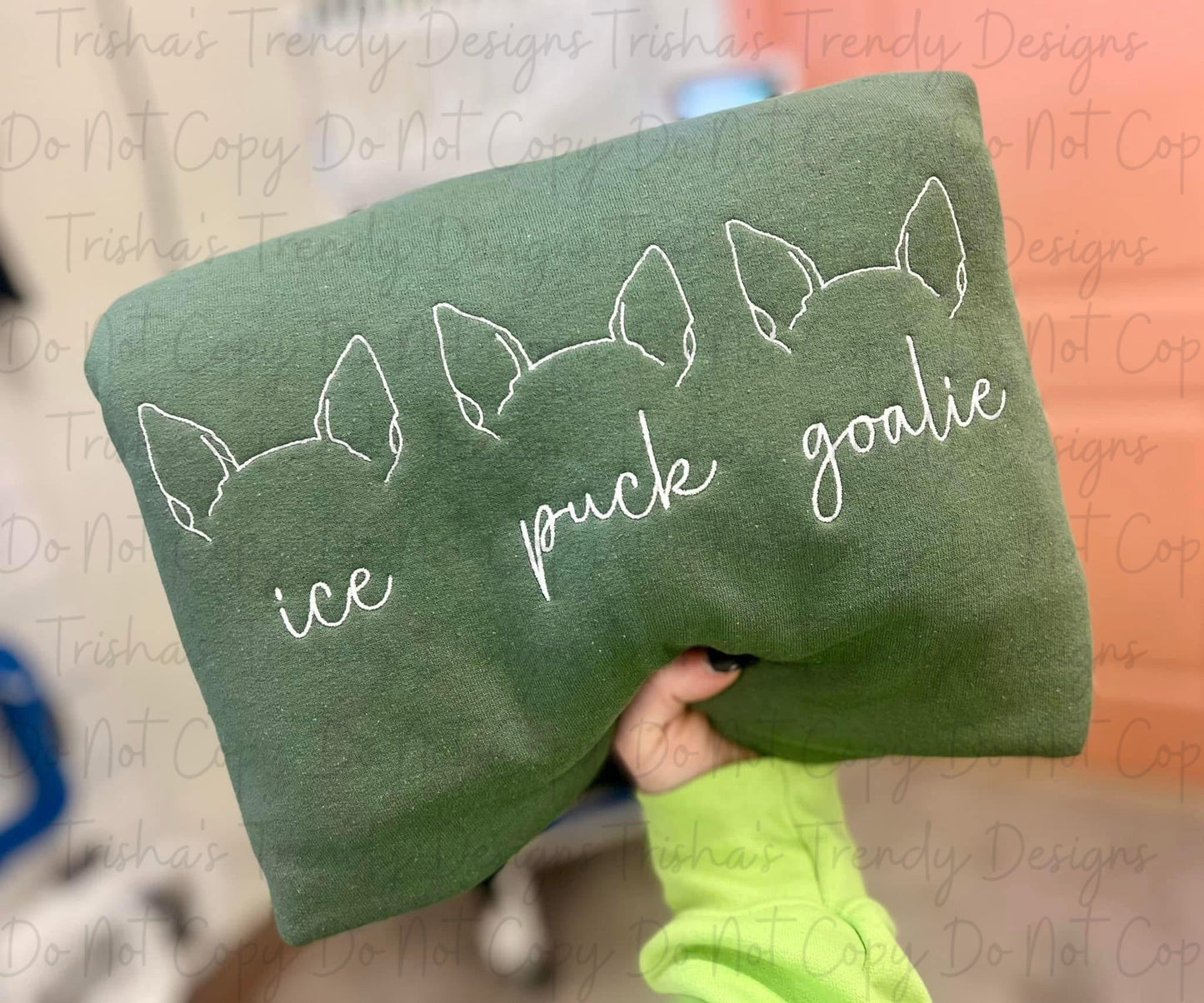 Embroidered Dog outlines