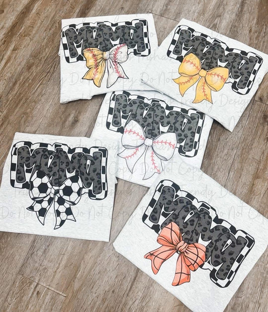 Checkered sparkle sports mama 2.17