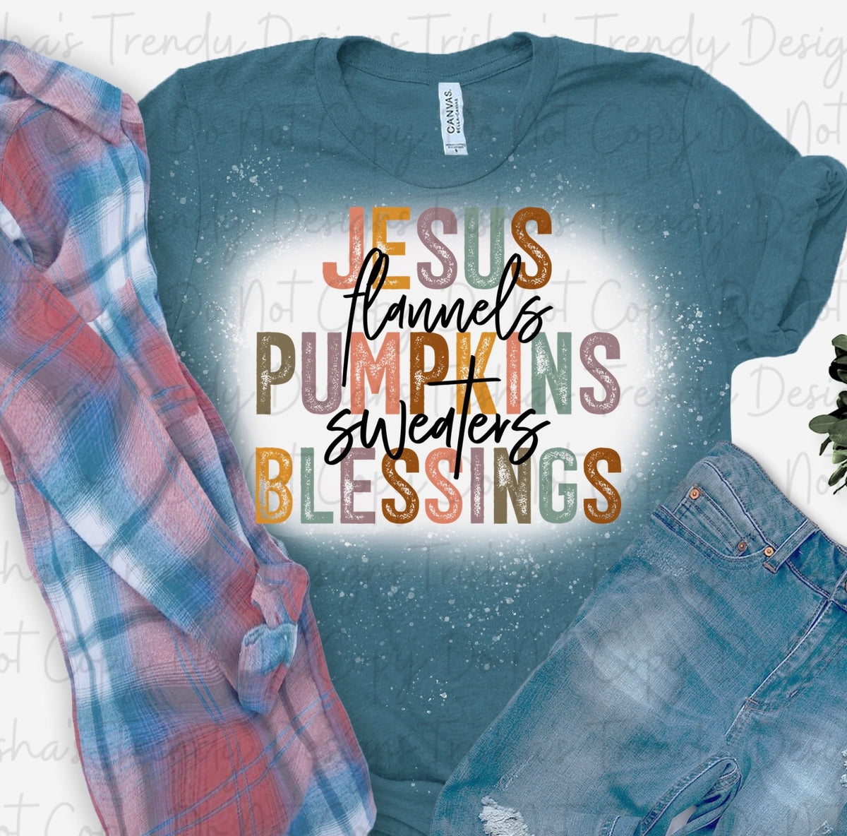 Jesus flannels pumpkins sweaters blessings
