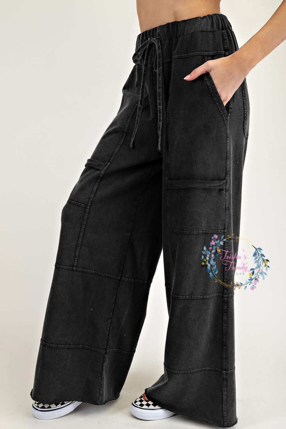 PREORDER: The Jennelle Mineral Washed Wide Joggers