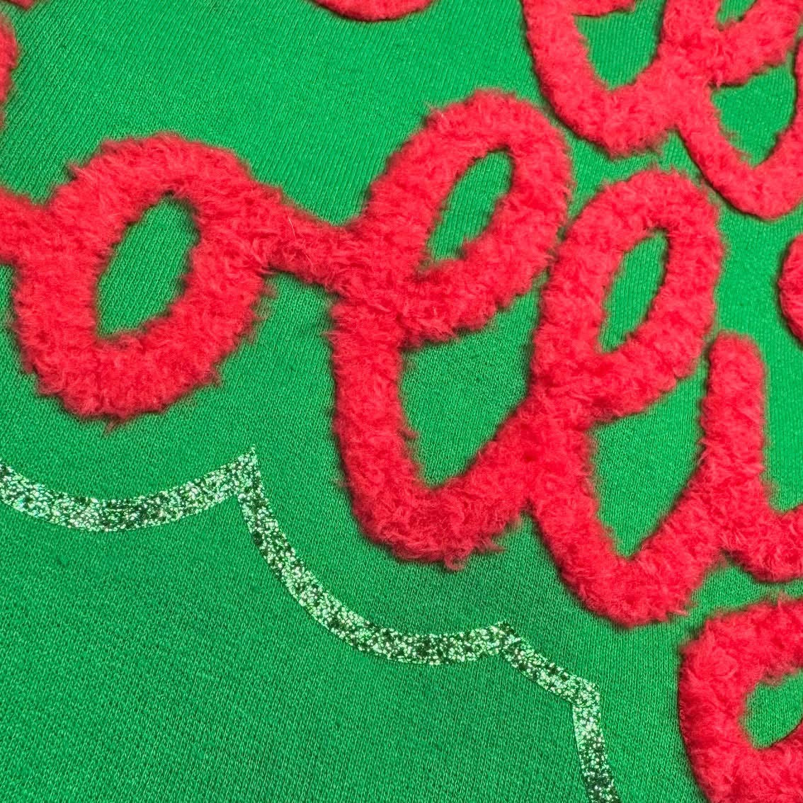 Holly Jolly fuzzy patch shirt