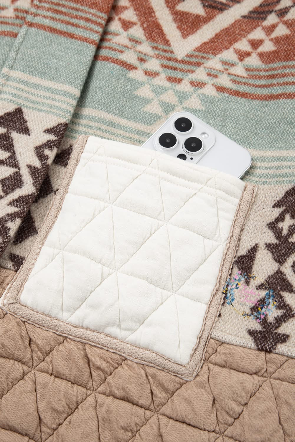 PREORDER: rerun Aztec quilted design jacket