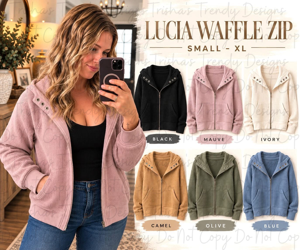 PREORDER: Re-run Lucia Waffle Zip