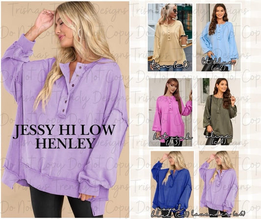 PREORDER: Jessie hi low Henley