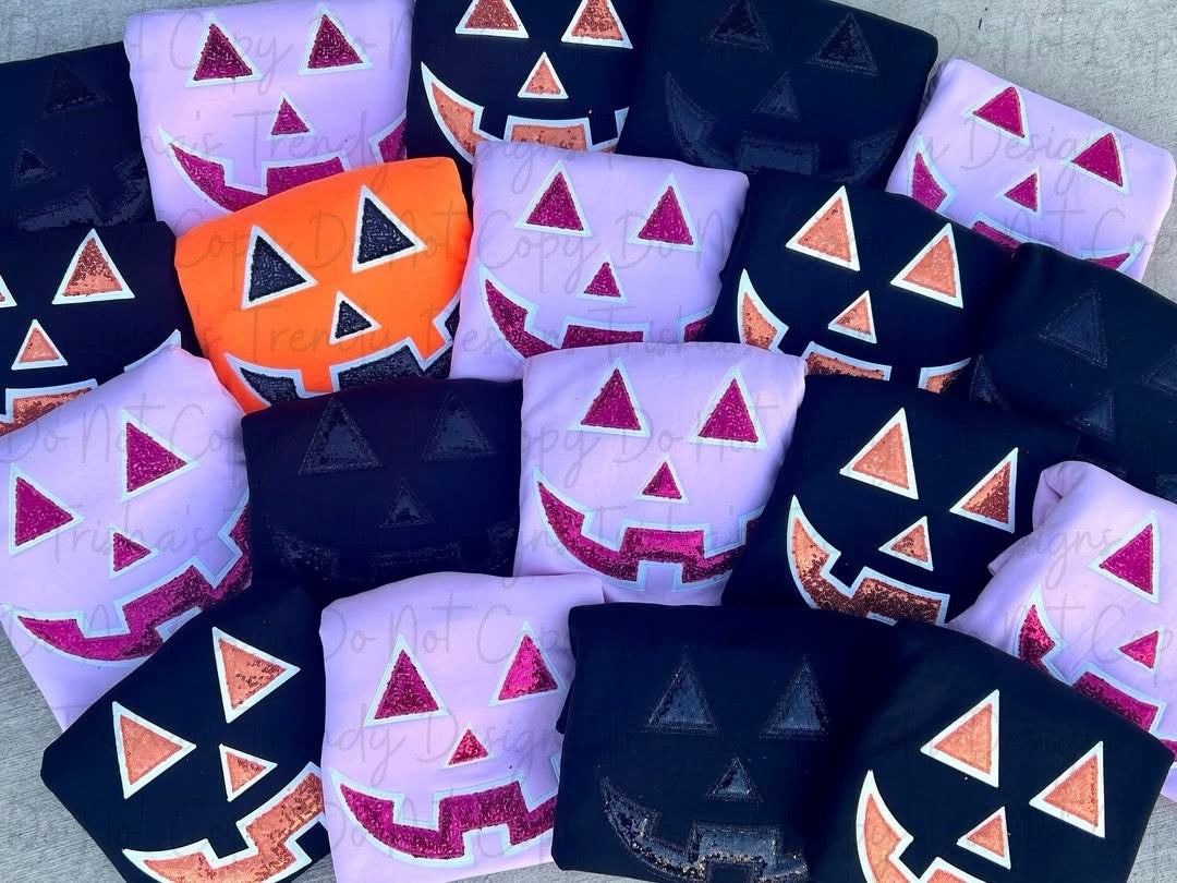 Glitter pumpkin face  YOUTH