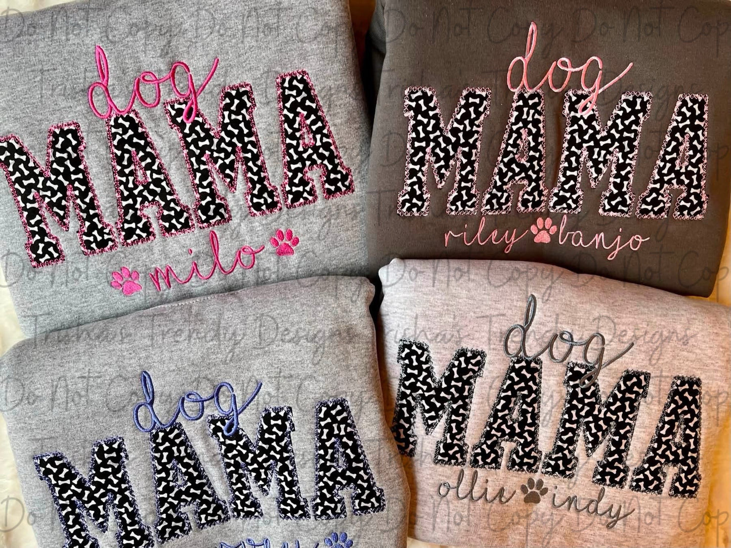 Dog Mom appliqué