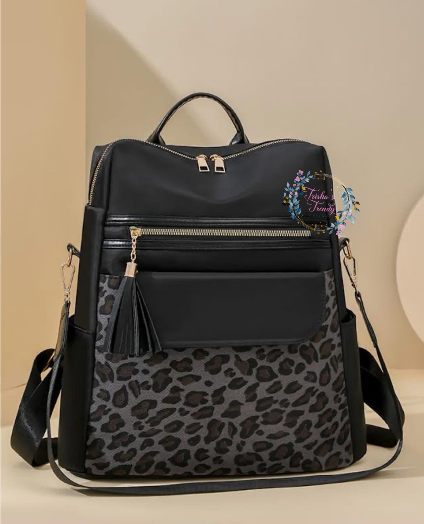 PREORDER: Two Tone Leopard Backpacks