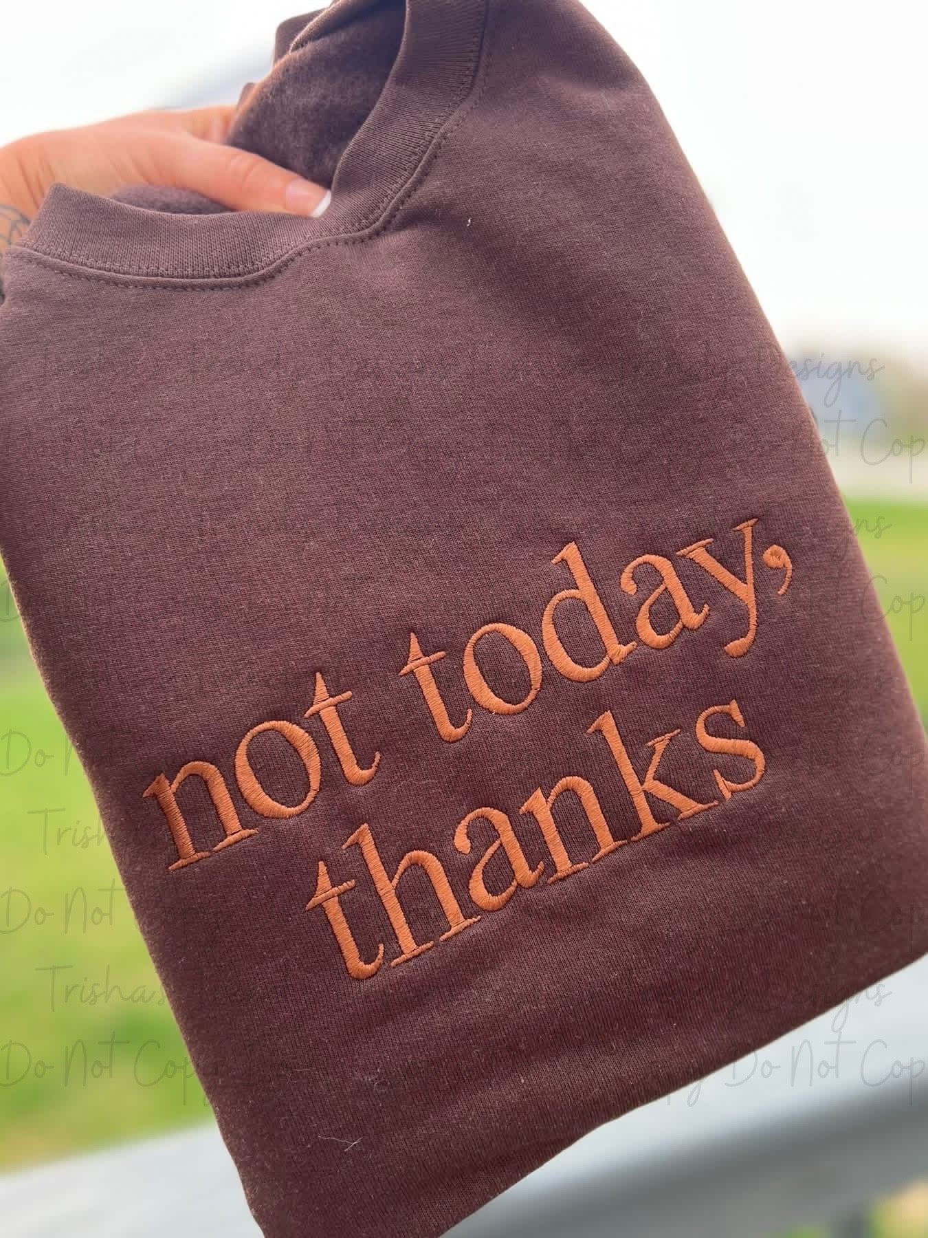Custom saying