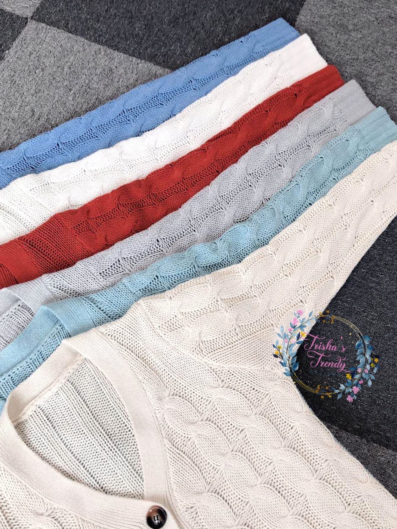 PREORDER: MAGS cable knit cardi