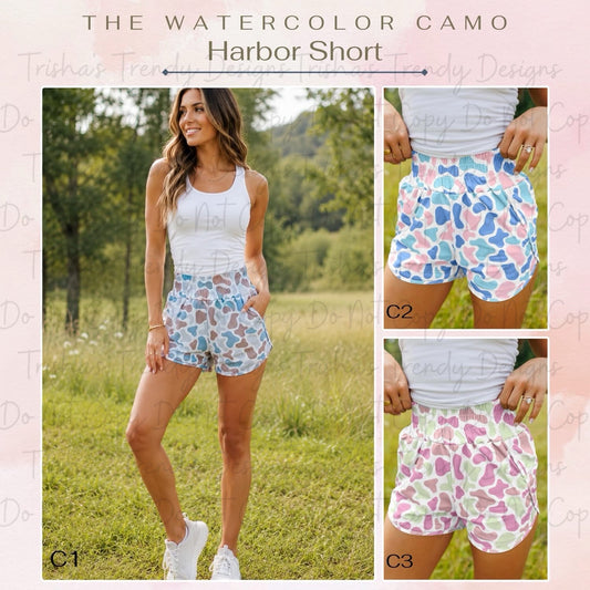 PREORDER: The Watercolor Camo Harbor Short