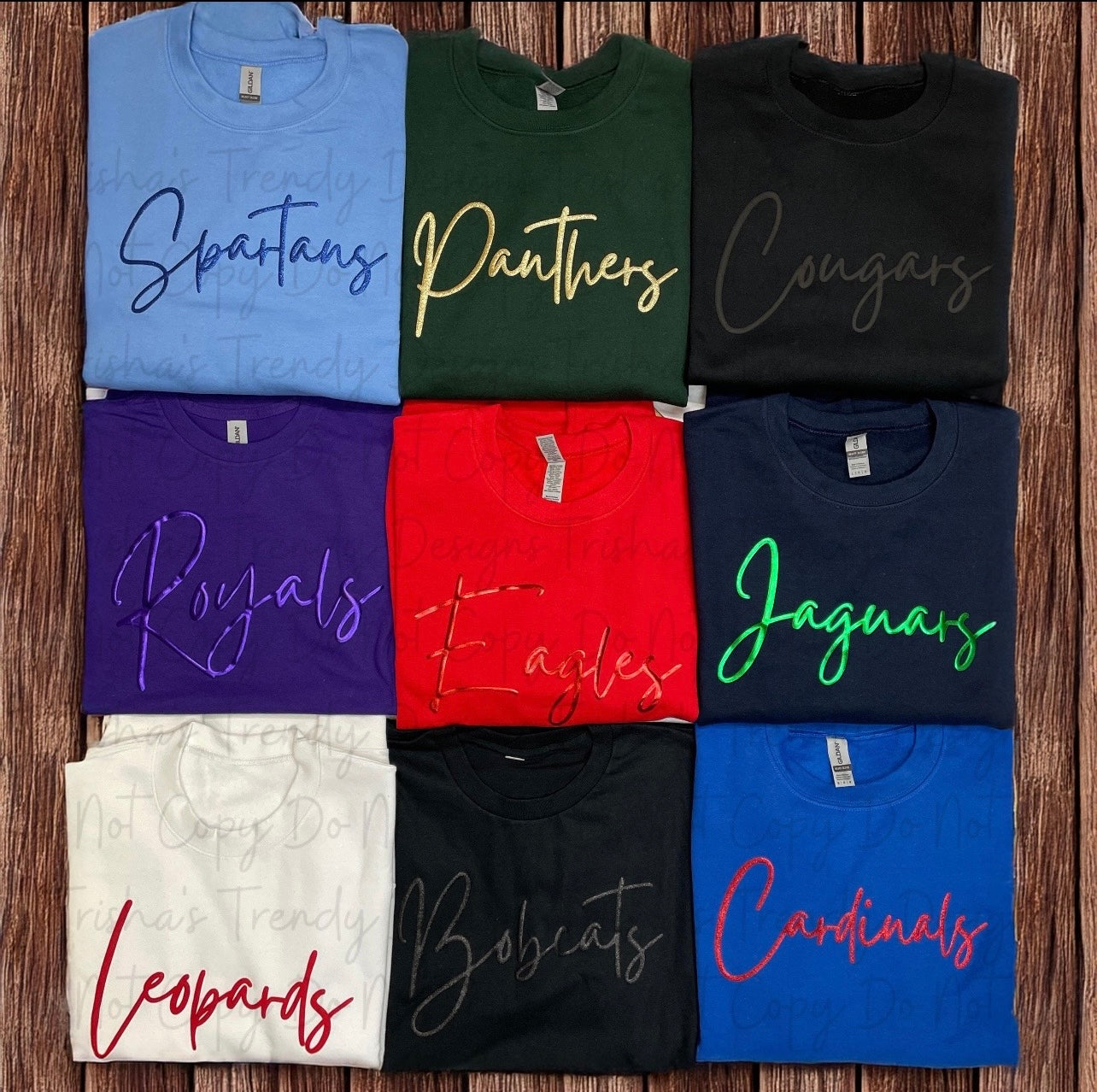 Custom metlalic puff print tee YOUTH