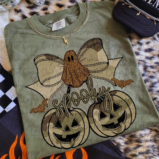 Spooky camo pumpkins