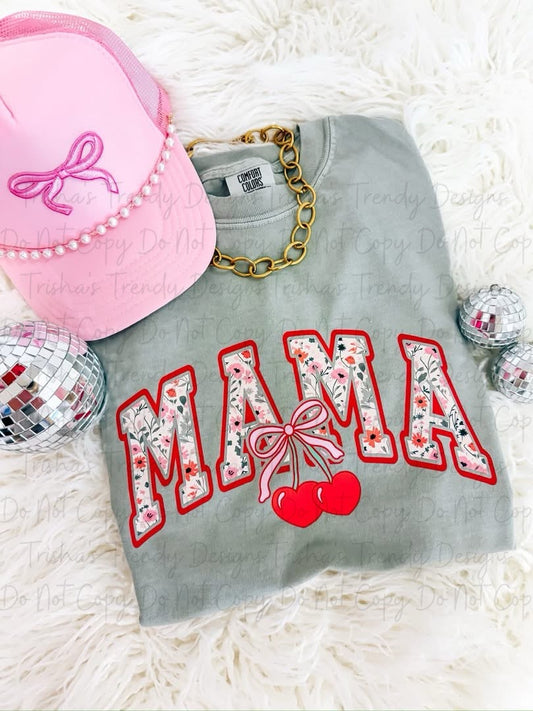 MAMA floral and cherries 🍒