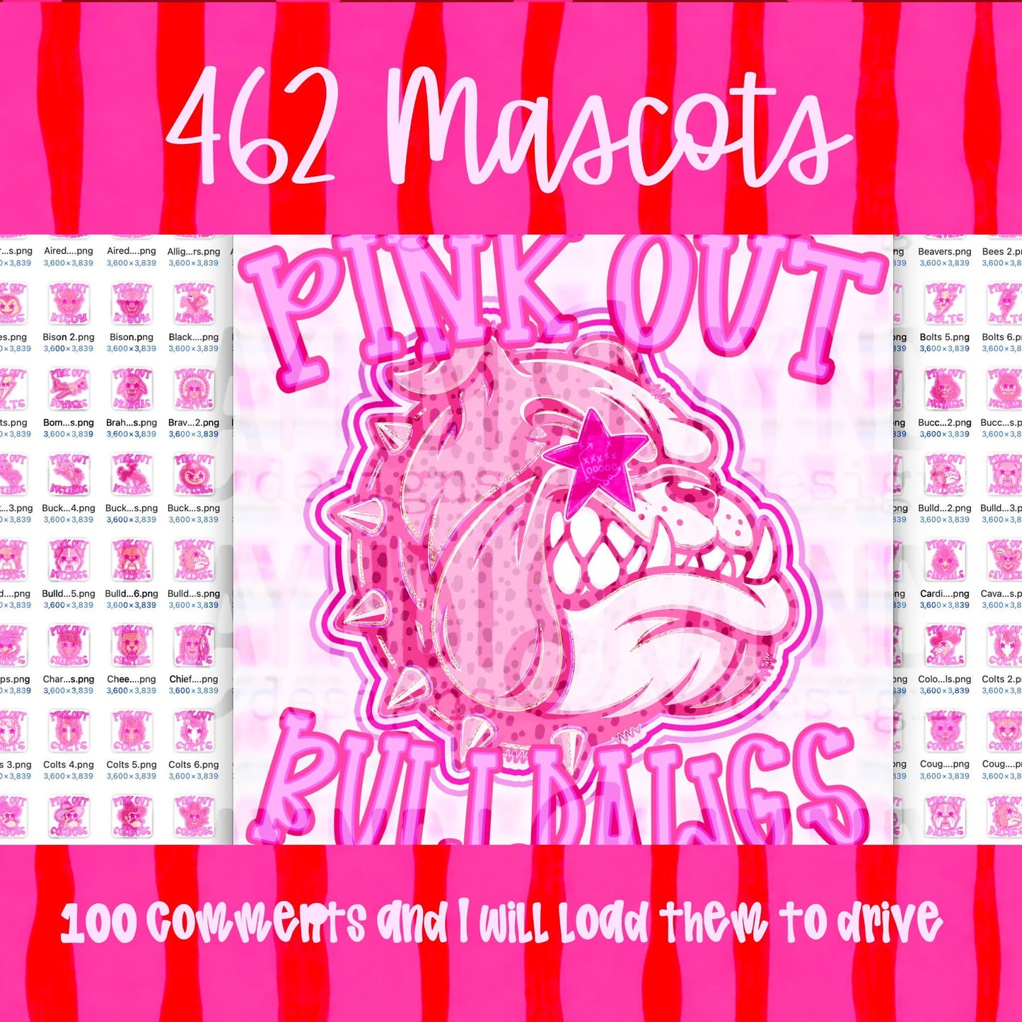 Pink out mascot