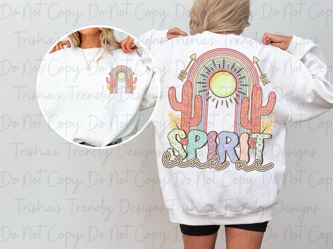 Western spirit lead me (comes with pocket, sleeve & back design)