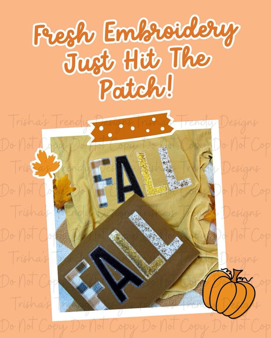 Fall multi sequin appliqué
