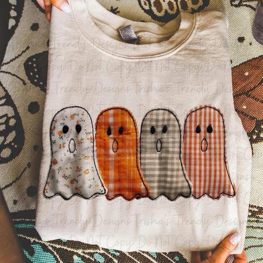 Faux patchwork ghosts