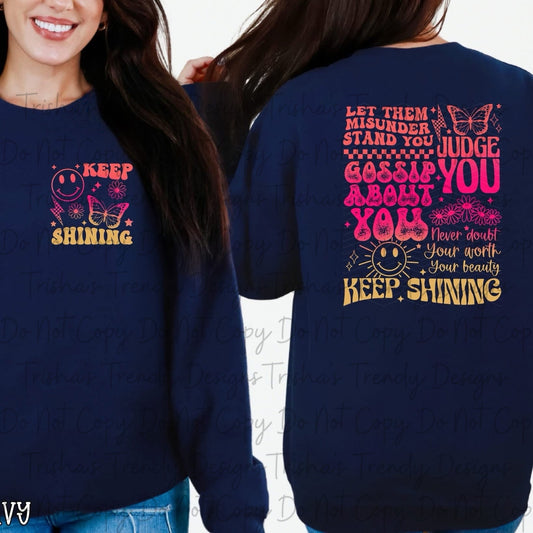 Keep shining (comes with front and back) 6.14