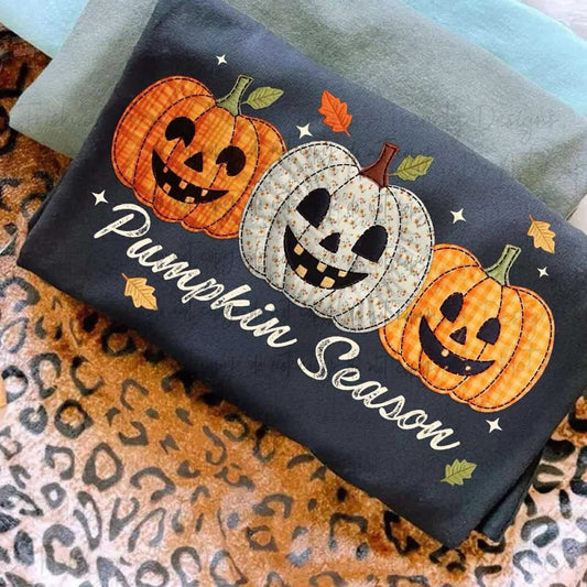 Faux patchwork pumpkins 🎃
