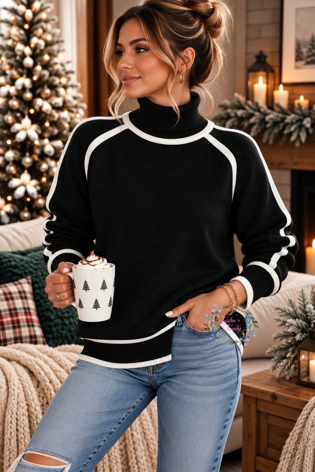 PREORDER: The Lennox Contrast Knit Sweater
