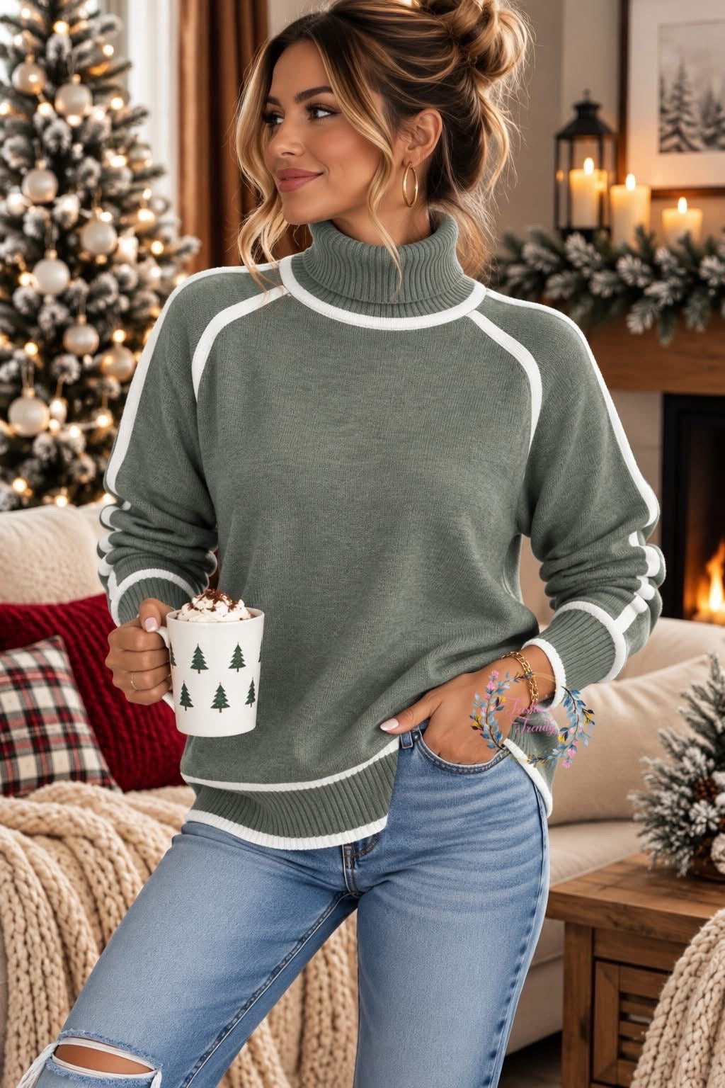 PREORDER: The Lennox Contrast Knit Sweater