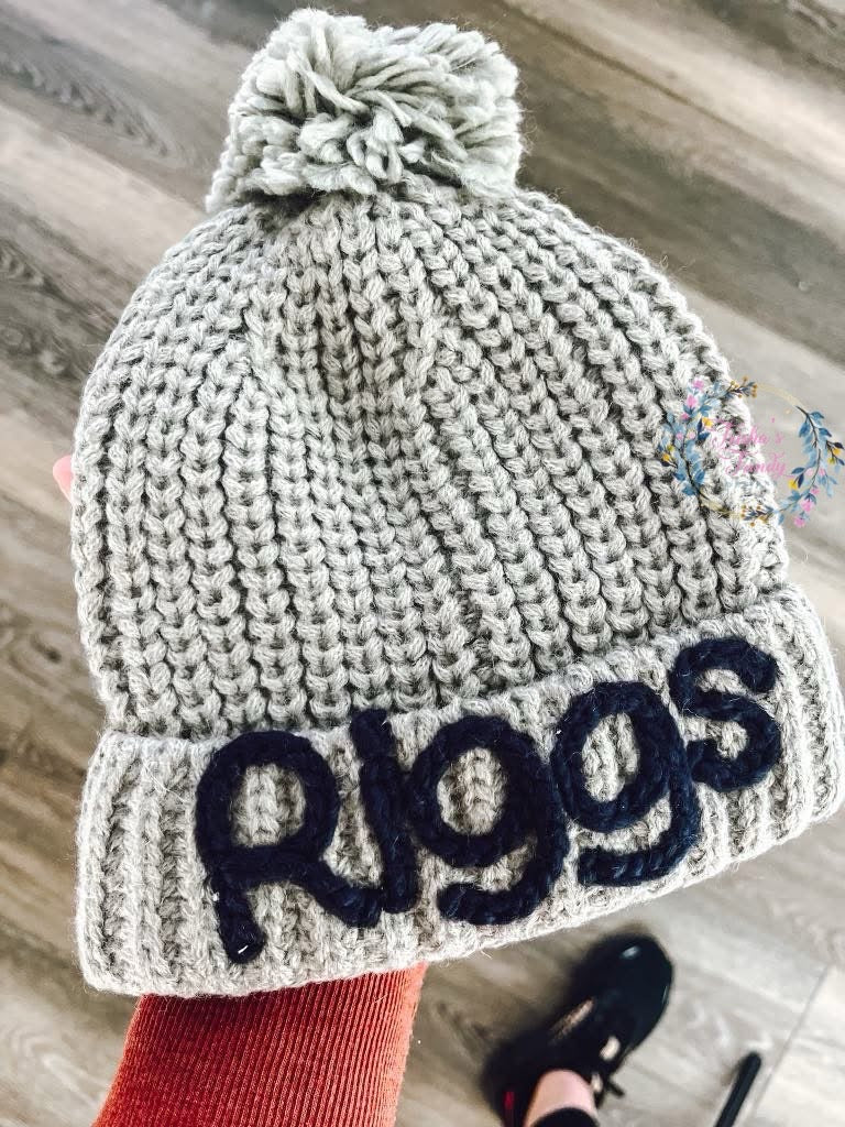 PREORDER: Custom Rope Embroidered Pompom Hat RERUN