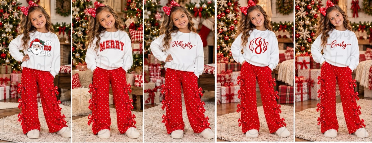 PREORDER: The Exclusive Holiday Custom Crewneck Bow Set