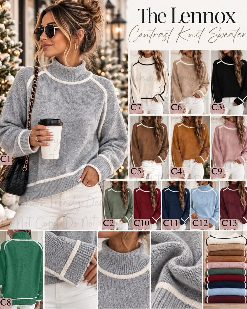 PREORDER: The Lennox Contrast Knit Sweater