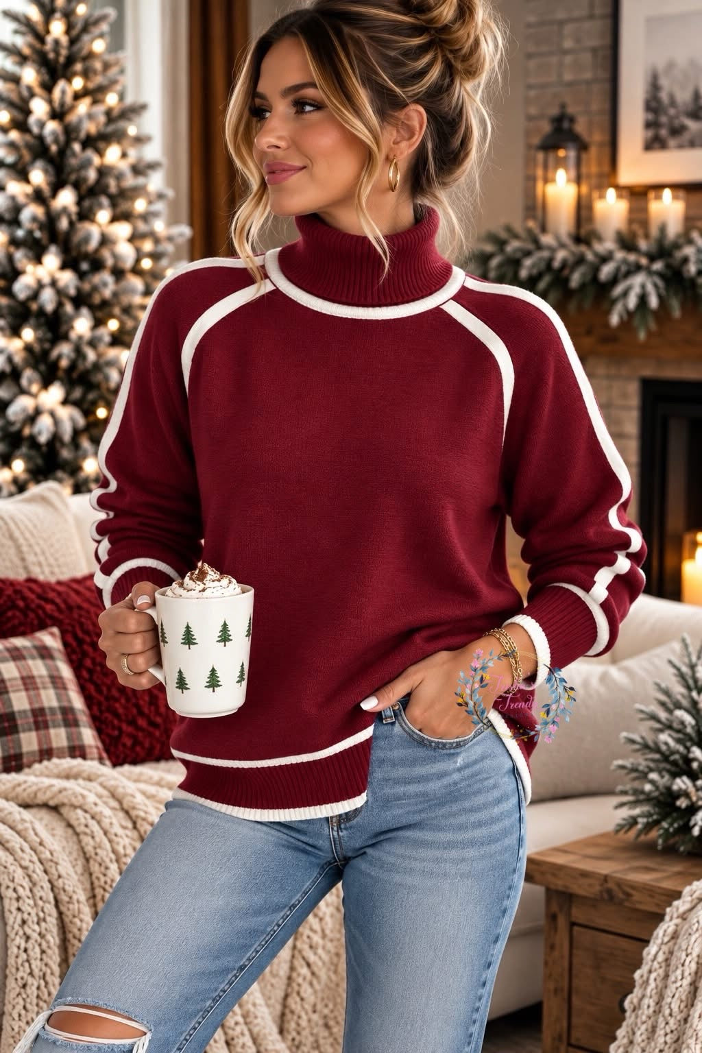 PREORDER: The Lennox Contrast Knit Sweater