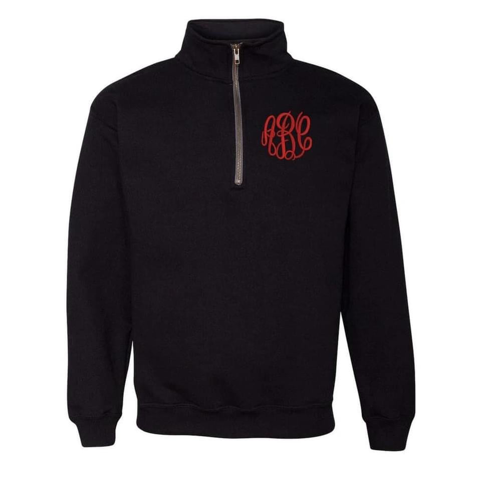 Monogram quarter zip